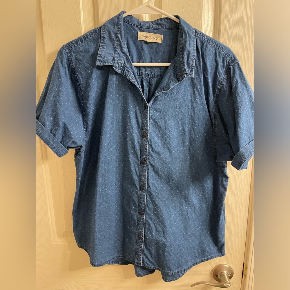 Madewell Denim-Like Collared Shirt Size S